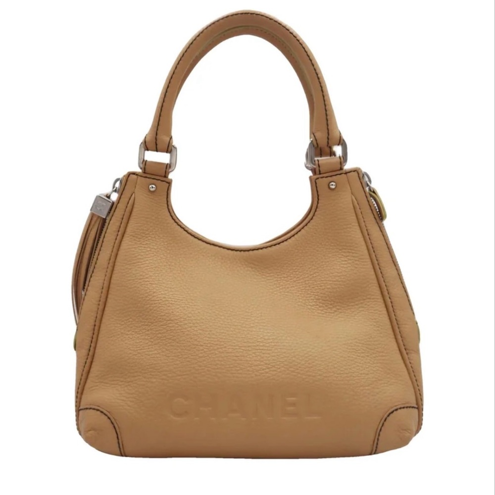 Chanel Camel Leather Shoulder Bag